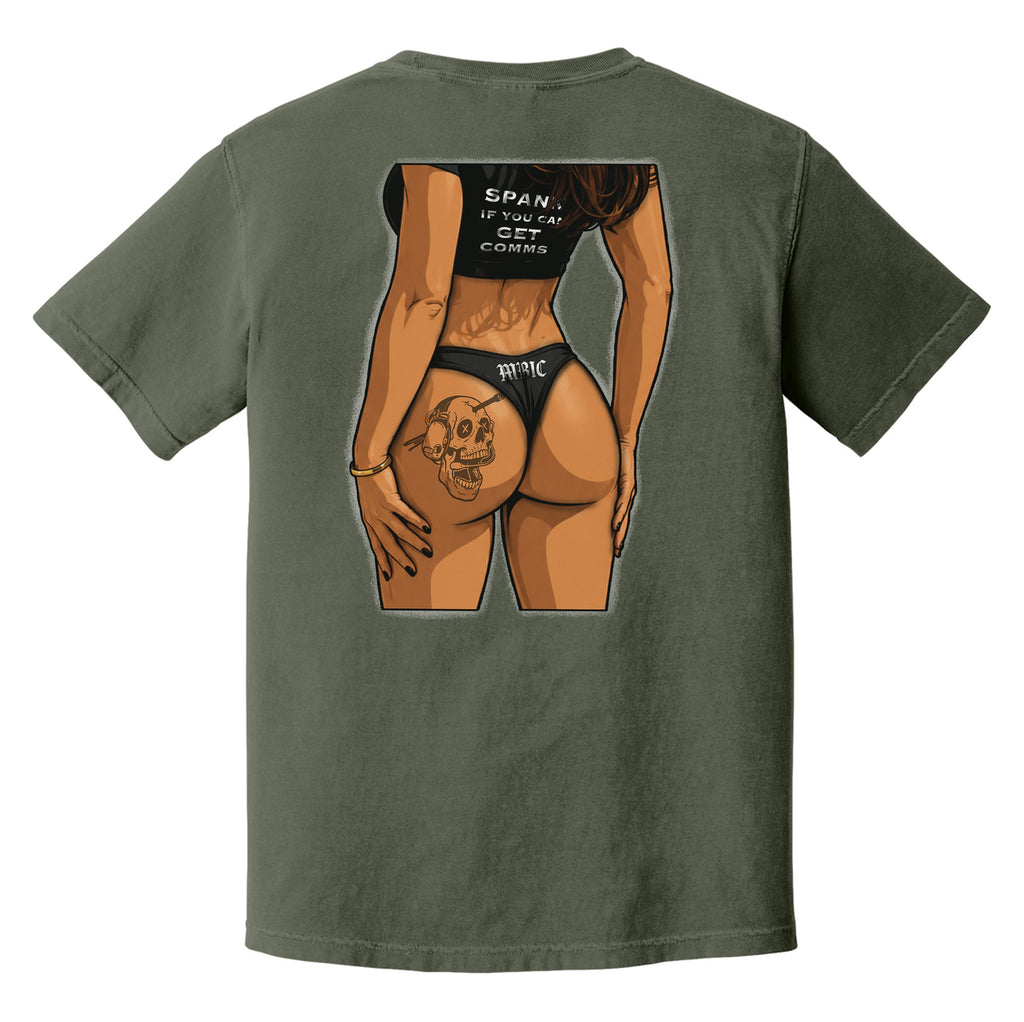 SPANK IF YOU CAN GET COMMS Heavyweight Tee