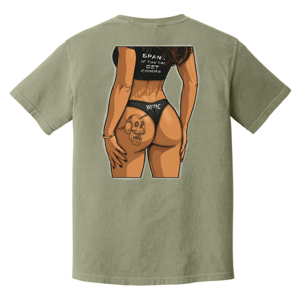 SPANK IF YOU CAN GET COMMS Heavyweight Tee