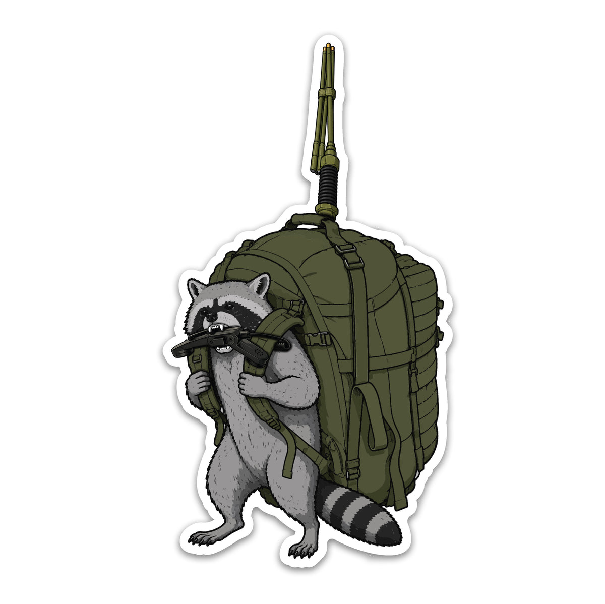 RACCOON SERIES - Carry The Weight Sticker
