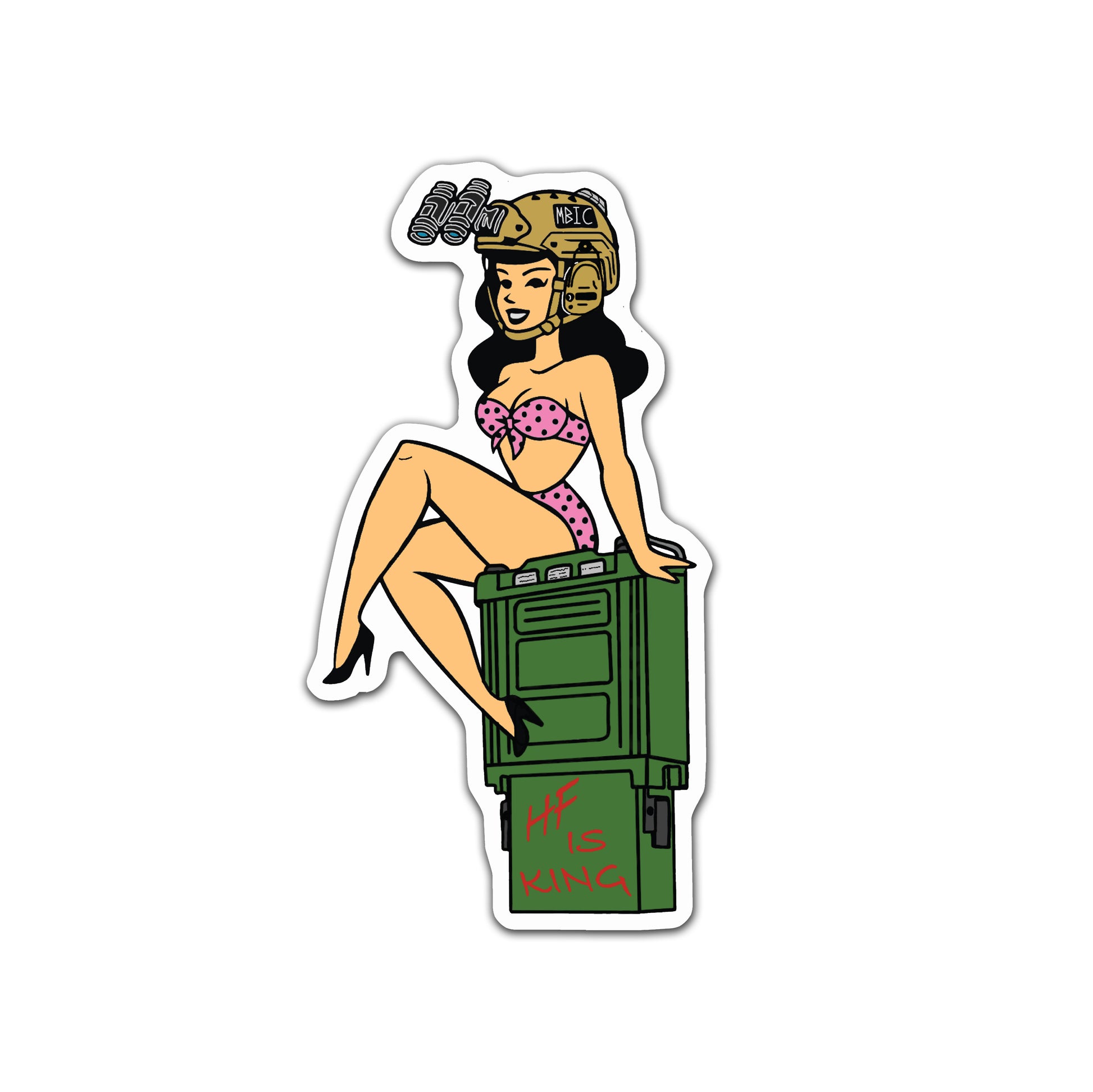 HF Pinup Girl Sticker