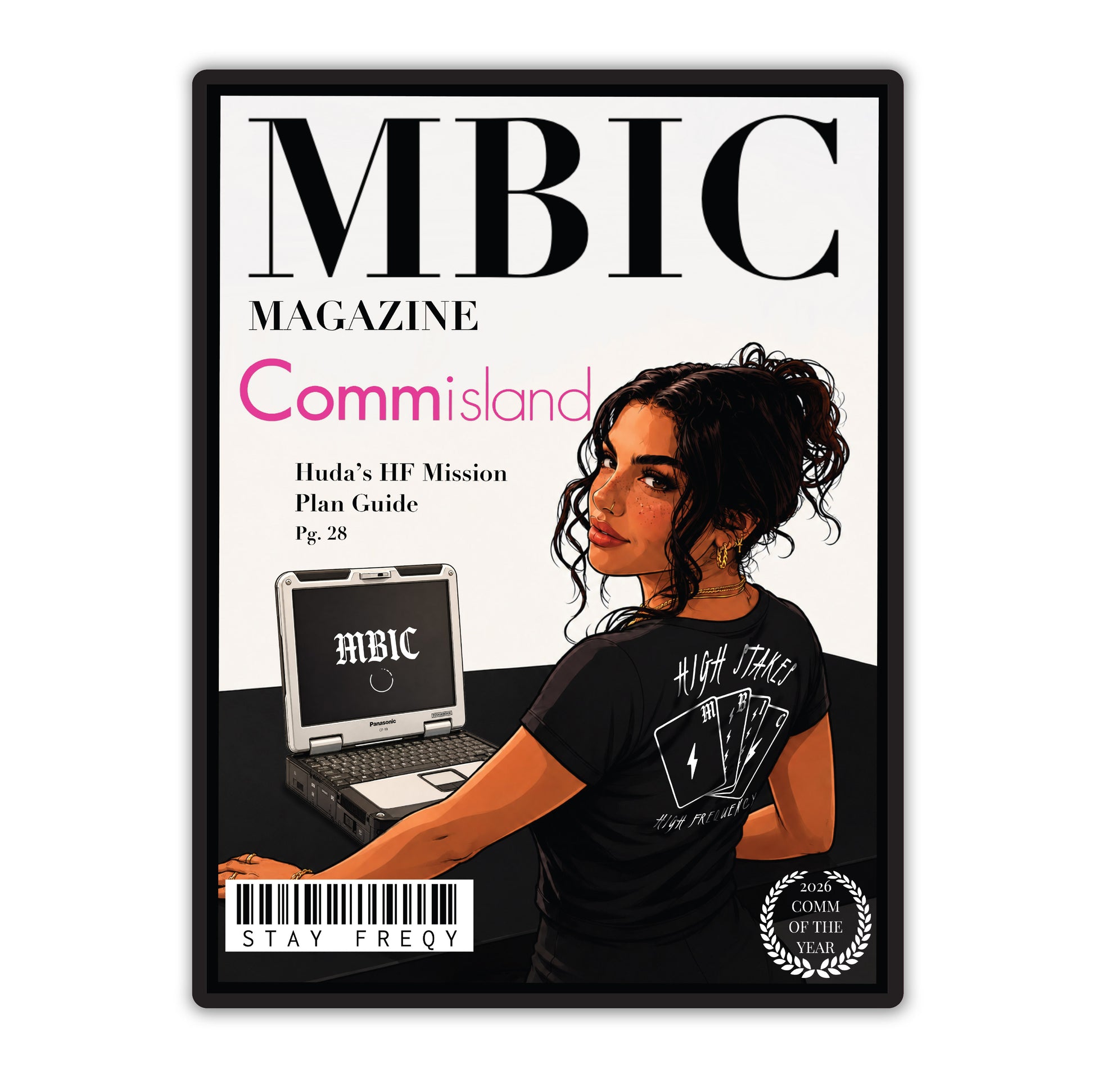 MBIC MAGAZINE HF Huda Sticker