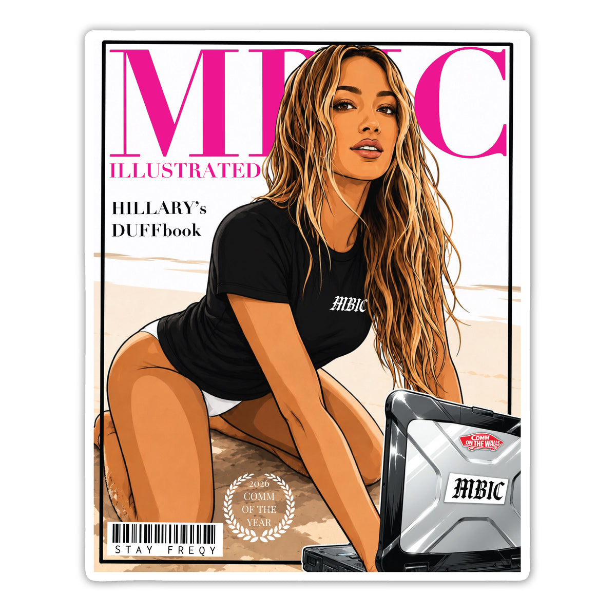 MBIC MAGAZINE Duffbook Sticker