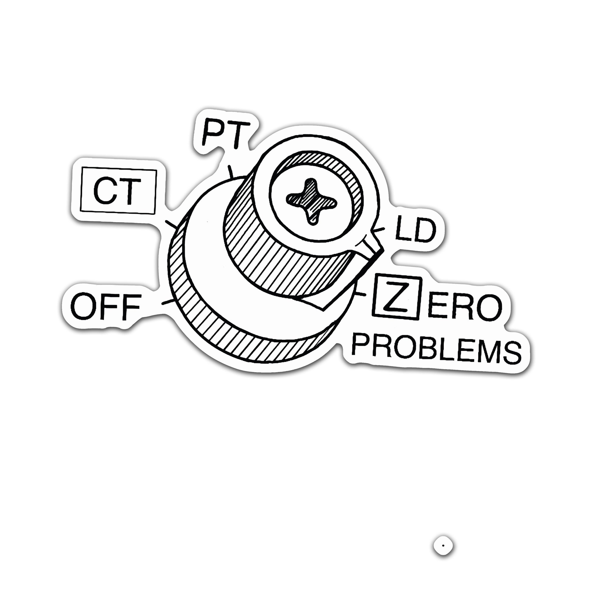 Zero Problems Sticker
